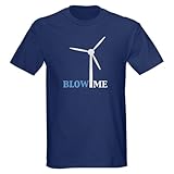 CafePress Blow Me Wind Turbine Dark T-Shirt - L Navy