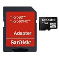 SanDisk Micro SDHC 16GB Class 4 Speicherkarte (inkl. microSD zu SD Adapter)