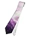 TooLoud Purple Galaxy AOP Printed White Neck Tie All Over Print