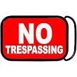 Red No Trespassing Belt Buckle