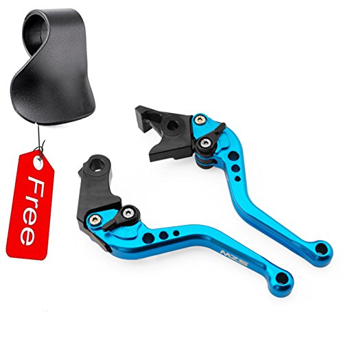 MZS Short Brake Clutch Levers for Ducati MULTISTRADA 1200/S/GT 2010-2016,STREETFIGHTER/S 2009-2013,STREETFIGHTER 848 2012-2015,MONSTER 1200 2014,M1100/S/EVO MONSTER 2009-2013-Blue
