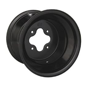 ITP T-9 Pro Series Black Aluminum Rear Wheel - 10x8, 3+5, 4/110 , Material: Aluminum, Color: Black B184110