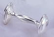 SILVERPLATED DUMBBELL RATTLE