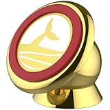 Pop-Tech&reg; Universal Magnetic Rotatable Cell Phone Car Mount Holder For iPhone 6 6S Plus 5, Samsung Galaxy S6 edge S5 S4 Note 5 4, For Any Flat Surface, Desk, Wall, or Dashboard(Gold)