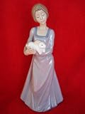 Lladro NAO 01168 1168 Girl with Bunny Rabbit Conejito Al Regazo
