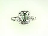 14K .65 CTW Green Sapphire & Diamond Ring