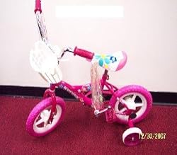12 Inch Childrens Bike with Front Storage Basket (Pink Color)