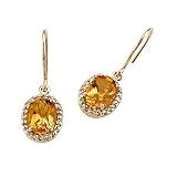 1.59 cttw Genuine Citrine Earrings by Effy Collection� in 14k White Gold