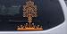 8in X 9.1in Orange -- Flower Stalk Big Blooms Flowers And Vines Car Window Wall Laptop Decal Sticker