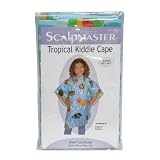 Scalpmaster 42" X 35" Child Vinyl Hair Cutting / Shampoo Cape with Snap Closure - Tropical Pattern