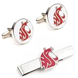 NCAA Washington State Cougars Cufflinks and Tie Bar Gift Set