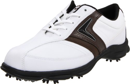 Callaway Men's C Tech Saddle M162-14 Golf Shoe,White/Brown,9 