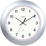 Atomix(R) Radio-Controlled Wall Clock, Silver