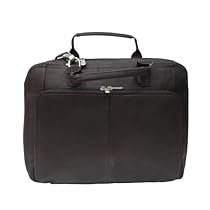 Piel Leather Slim Modern Portfolio, Chocolate, One Size
