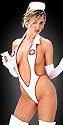 FREE SHIPPING - Nurse Teddy - Women's Sexy Nurses Costume Lingerie Outfit by 3WISHES.COM