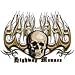 Highway Menace Skull Adult T-Shirt