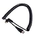 Smays HDMI to Right Angle Mini HDMI Extensible Cable for Computer, TV, Tablet, Smartphone and Digital Products T004 (8 Feet = 2.5 Meters, Black)