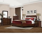 Chicago 6-pc Cal King Bedroom Set Bed, 2 Nightstands, Dresser, Mirror and C ....