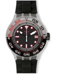 Swatch Scuba SUUK400 Stormy Black Dial Rubber Band Unisex Watch NEW