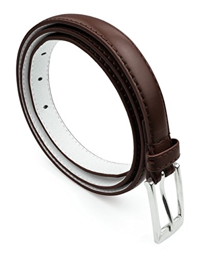 Belle Donne - Women's Solid Color Leather Skinny Hip / Waist Dress Belt 3/4 Wide