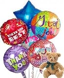 Half Dozen Mylar Balloon Bouquet with Bear, Thank You - B000MDAYS8