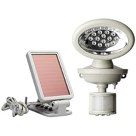 MAXSA Innovations 40217 Solar-Powered Motion-Activated 14 LED Security Spotlight