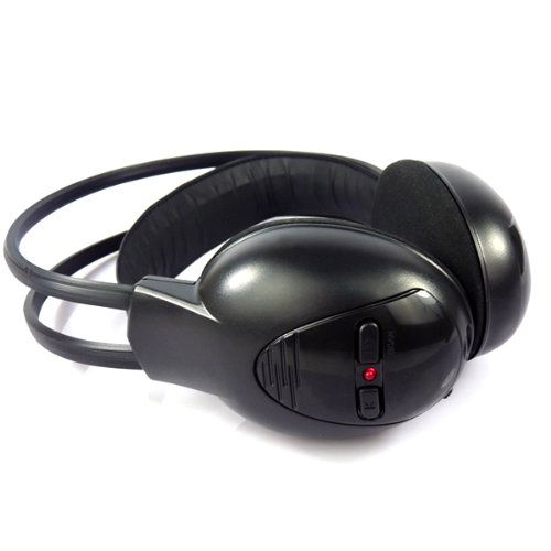 41NGKZI263L Portable Wireless Rf transmitter Fm Headphones Earphones for TV VCD PC MP3 MP4 CD DVD Ipod w/ 3.5mm to 2.5mm Adapte