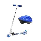 Razor Spark Blue DLX Scooter And Helmet Bundle