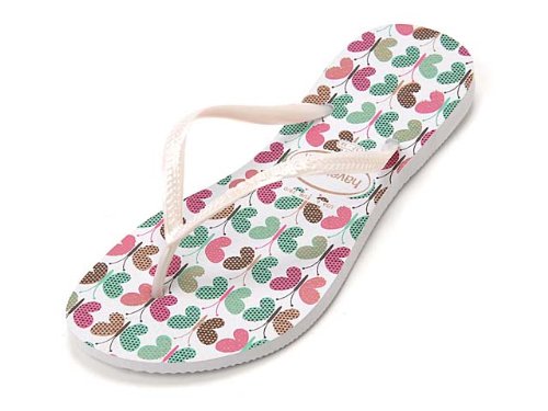 (ハワイアナス) havaianas Slim Butterfly ビーチサンダル WHITE (37/38)約24.0-24.5cm [並行輸入品]