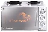 Russell Hobbs 13824-10 Mini Kitchen with 26 ltr capacity, convection oven and 1 large and 1 small hotplate,