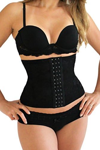 Sweet Cherry Waist Cincher Corset Tummy Belly Slimmer Trainer Short Torso (Small, Black)
