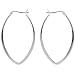 Jewelry : Sterling Silver Elongated Marquis Hoop Earring