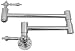 Polished Chrome 2 Handle Kitchen Wall Pot Filler Faucet Image