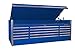Extreme Tools EX7215CHBL 15-Drawer Triple Bank Top Chest with Ball Bearing Slides, 72-Inch, Blue High Gloss Powder Coat Finish