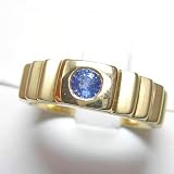 14K Sapphire Man's Ring