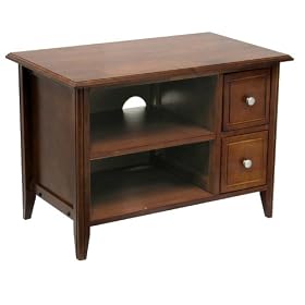 Winsome Wood TV Media Stand with 2 Switch-able Drawers, Antique Walnut by Winsome Wood