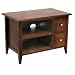Winsome Wood TV/Media Stand with 2 Switch-able Drawers, Antique Walnut