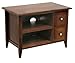 Winsome Wood TV/Media Stand with 2 Switch-able Drawers, Antique Walnut
