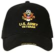 Army Cap ~ U.S. Army Veteran Cap ~100% Cotton Twill Adjustable Military Collectible Hat ~ With Solid Back Sytle!