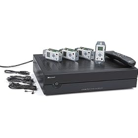 Russound CAS44L 4-source, 4-room Audio System Hideaway multi-room music system with in-wall LCD keypads and remote