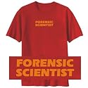 T-SHIRT RED " SIMPLE WORD FORENSIC SCIENTIST " Large