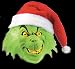 Deluxe Grinch Mask with Santa Hat