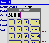 My Debt List downloadable Software