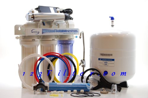 iSpring 6-Stage 75 GPD UV Ultra Violet Reverse Osmosis RO Water System with luxury faucet, Compare to Watts Premier, Flowmatic, PuROLine, Crystal Quest, Apec