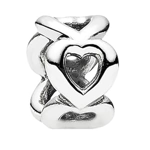 Pandora Damen-Bead Zwischenelement Herzen Sterlingsilber 790454