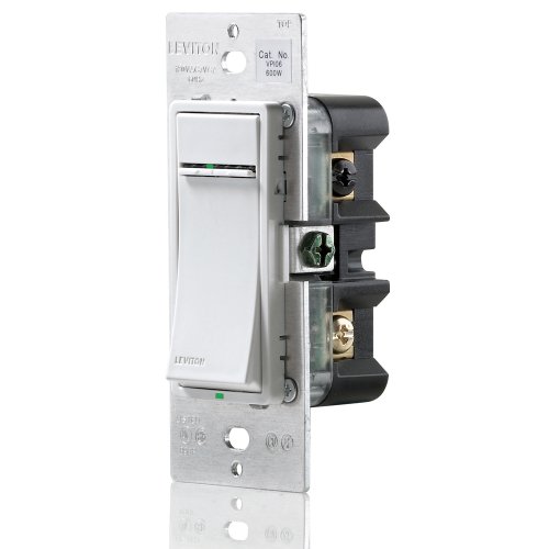 Vizia + Digital 600W Incandescent Dimmer, Single Pole and 3-Way, White/Ivory/Light Almond, VPI06-1LZ,