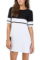 Colorblocking Cotton/Polyester Mini Dress 