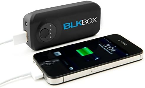 Battery Pack External USB PowerBank- BLKBOX Portable Power Bank w/Built-In LED Flashlight for iPhones, iPads, Samsung, Nexus, Droid, LG, Phones, GPS, Tablets and More (Black, 4400mAh (2X Charge))