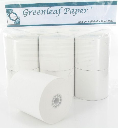 Greenleaf Thermal Roll Receipt Paper 10-Pack (10 Rolls - White) - 2 1/4 Inch x 200 ft - Used in Citizen / EBW / Citizen / Epson / Veeder Root / Dassault / VeriFone / Nurit / Casio / Sharp / Toshiba POS Printers, Cash Registers and CC Terminals