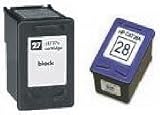 Take4Less 2-pack (B+C) HP 27 28 C8727AN C8728AN Remanufactured Ink Cartridges for Hewlett-Packard Deskjet 3320 3420 3425 3520 3520V 3550 3620V 3650 3650V 3740 3745 3745V 3840 3843 3845 5550 5551 8727AN 8728AN